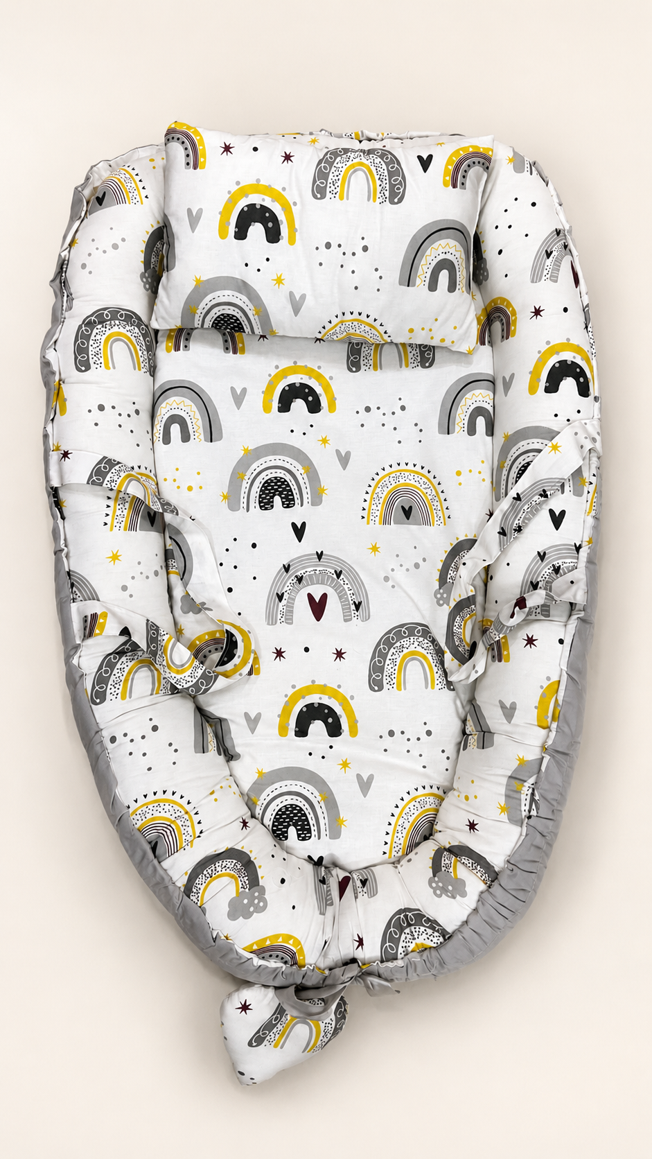 Nid Bébé couffin Cocon avec Coussin – Maintien Doux & Confort Sécurisant