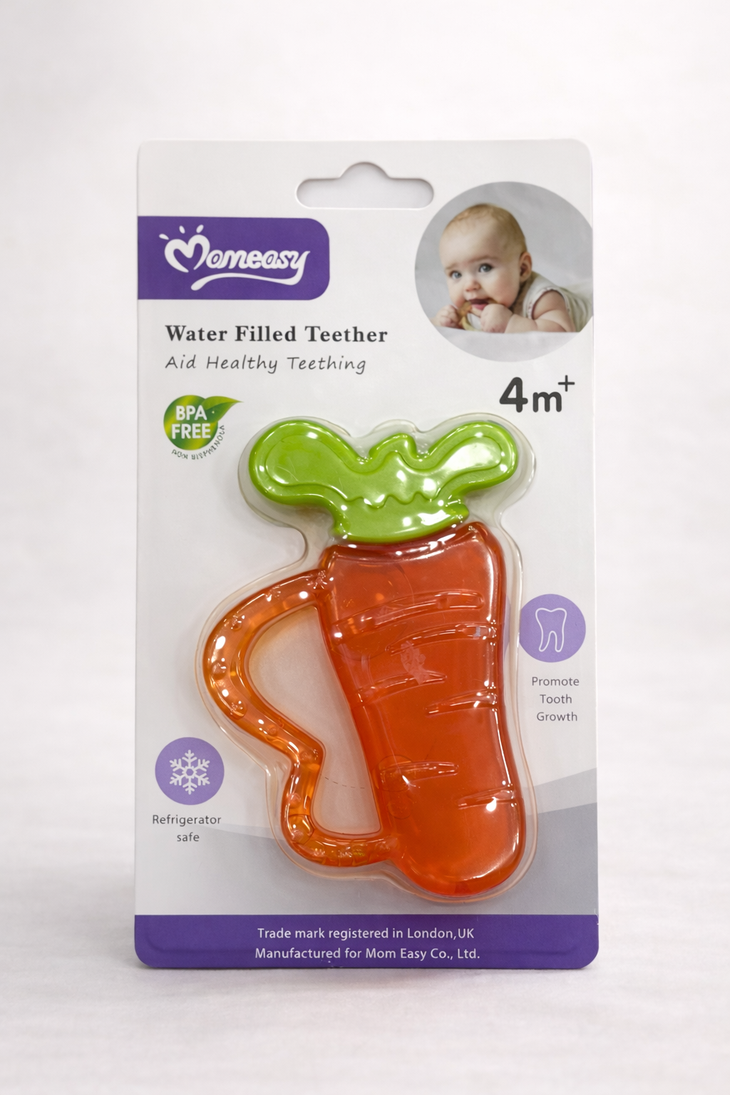 MomEasy – Anneau de dentition réfrigérant à eau 4m+ | Sans BPA