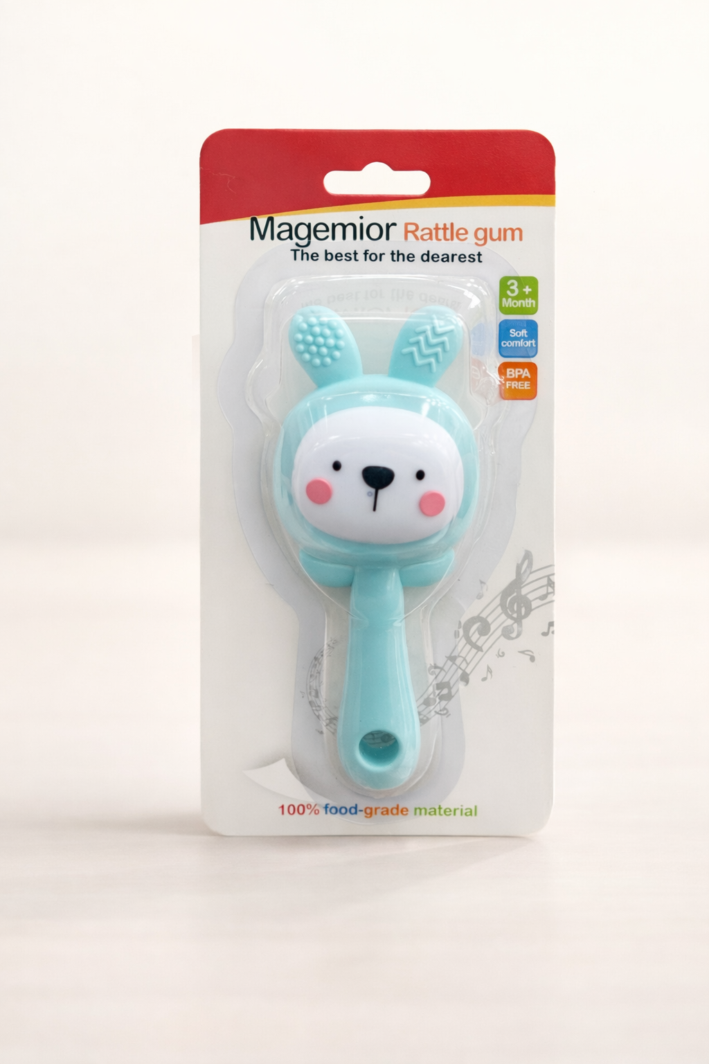 Magemior Hochet de Dentition – Rattle Gum 3+ Mois – BPA Free