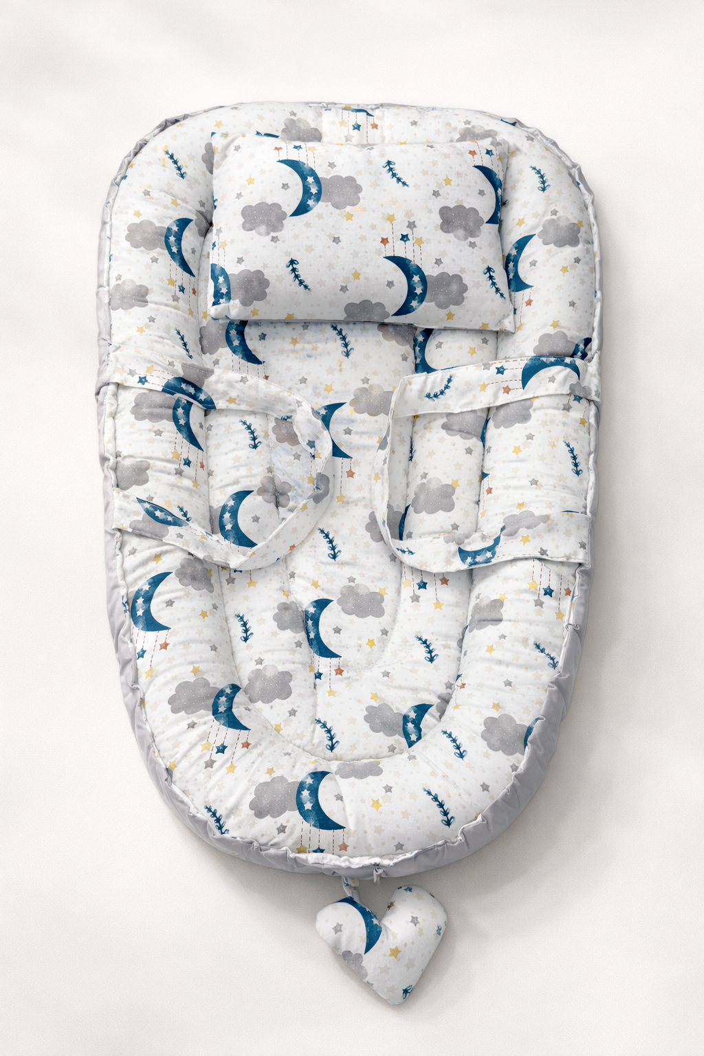 Nid Bébé couffin Cocon avec Coussin – Maintien Doux & Confort Sécurisant