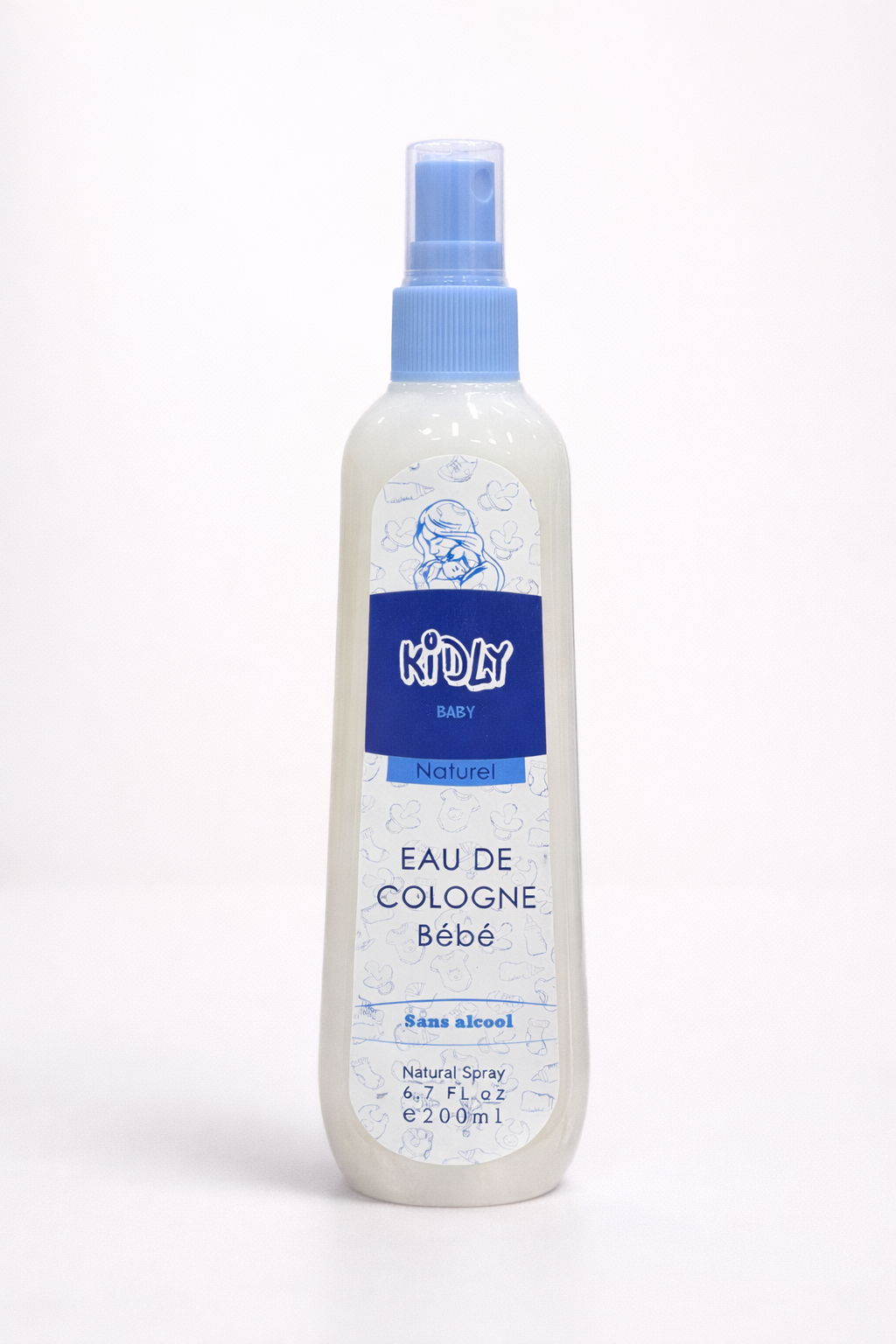 Kidy Baby Naturel Eau de Cologne Bébé – Sans Alcool (Spray 200 ml)