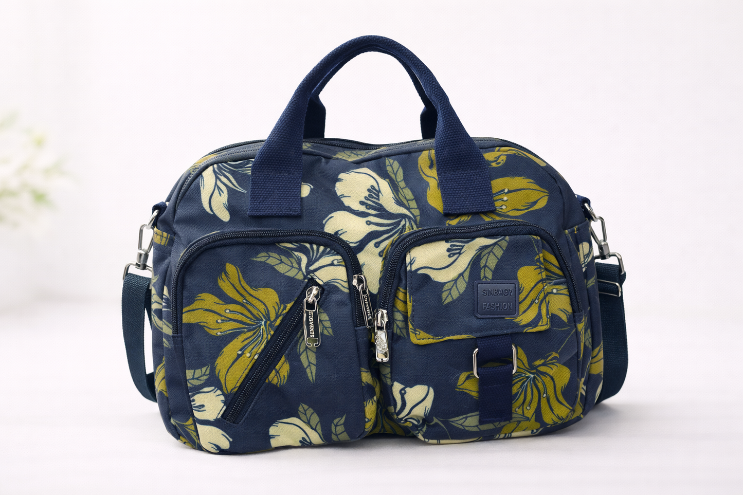 Sac à Langer Bébé Floral Élégant – Organisation Quotidienne & Multipoches