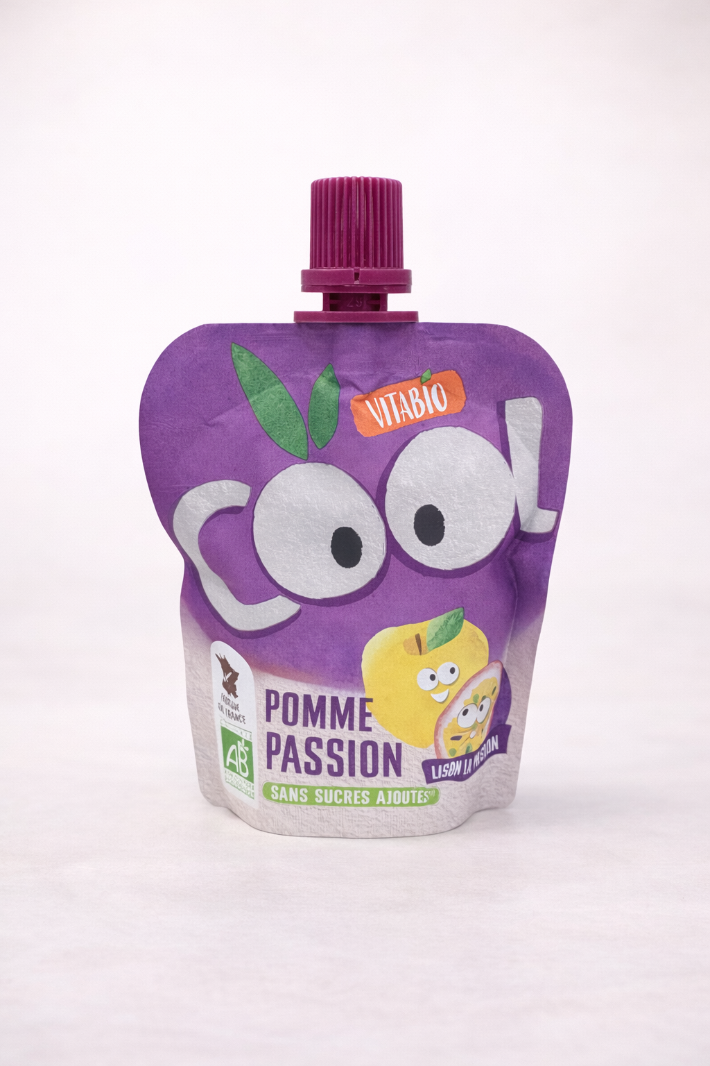 Vitabio Cool Fruits Bio – Pomme & Passion (x4) – Sans Sucres Ajoutés