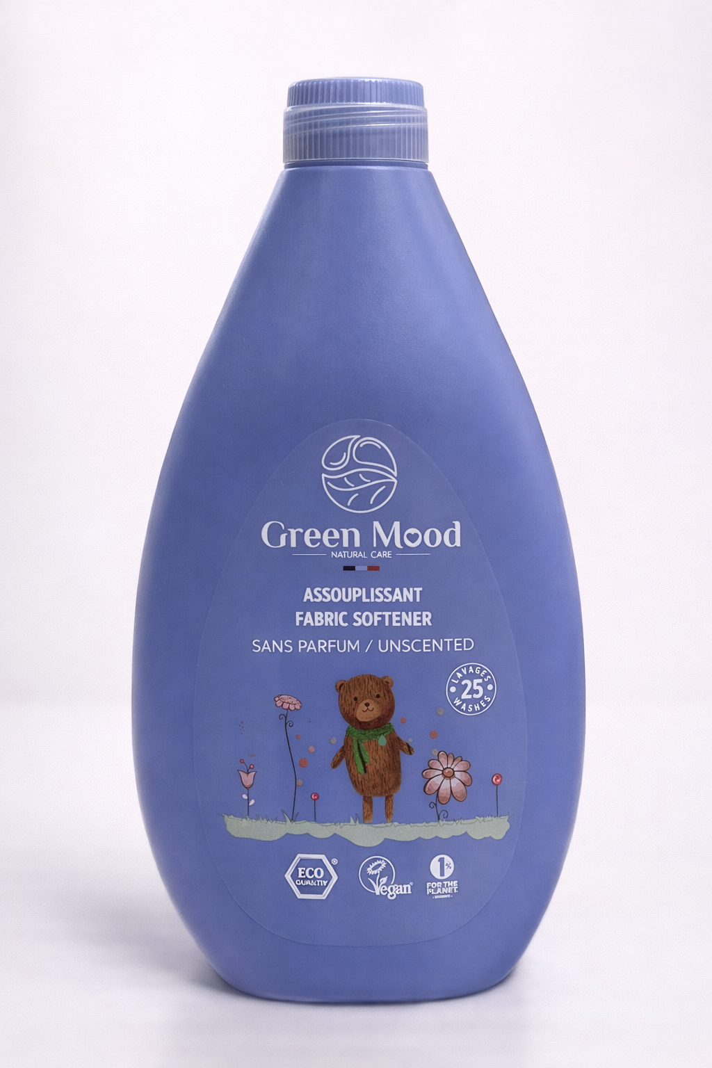 Green Mood Assouplissant Bébé – Sans Parfum, Certifié Vegan & Eco (25 Lavages)