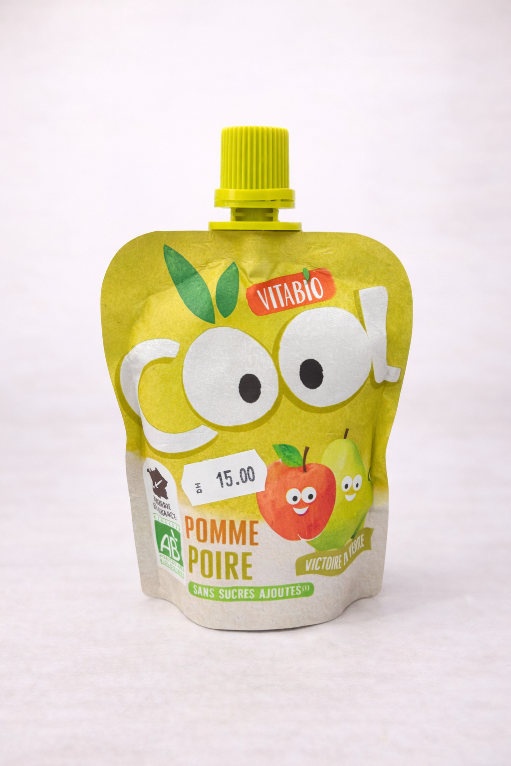 Vitabio Cool Fruits Bio – Pomme & Poire (x4) – Sans Sucres Ajoutés