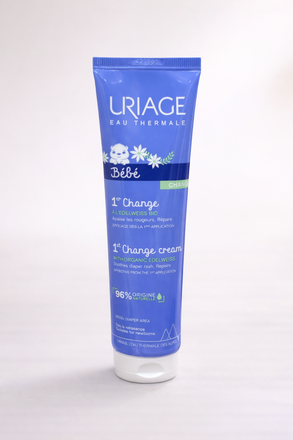 Uriage Bébé 1er Change – Crème Change à l’Edelweiss Bio, Dès la Naissance (100 ml)