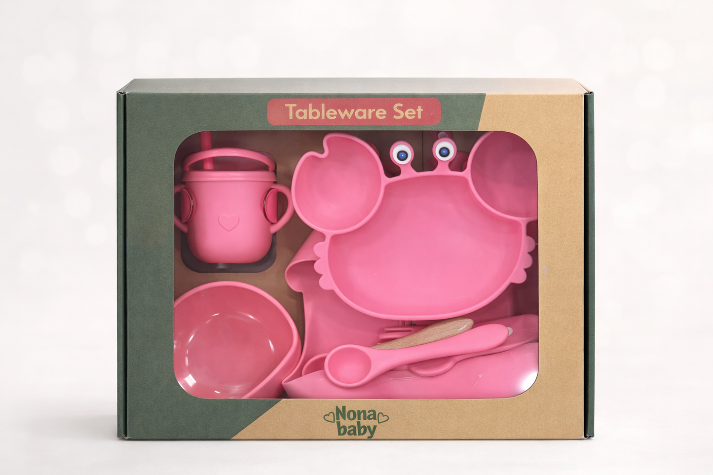 Coffret repas (set repas ) bébé en silicone – Ensemble complet