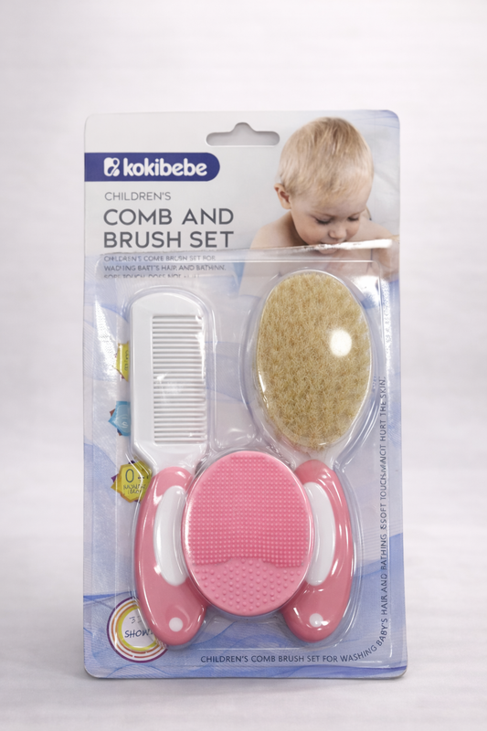 Kokibebe – Set brosse et peigne bébé 0m+ | Poils ultra doux