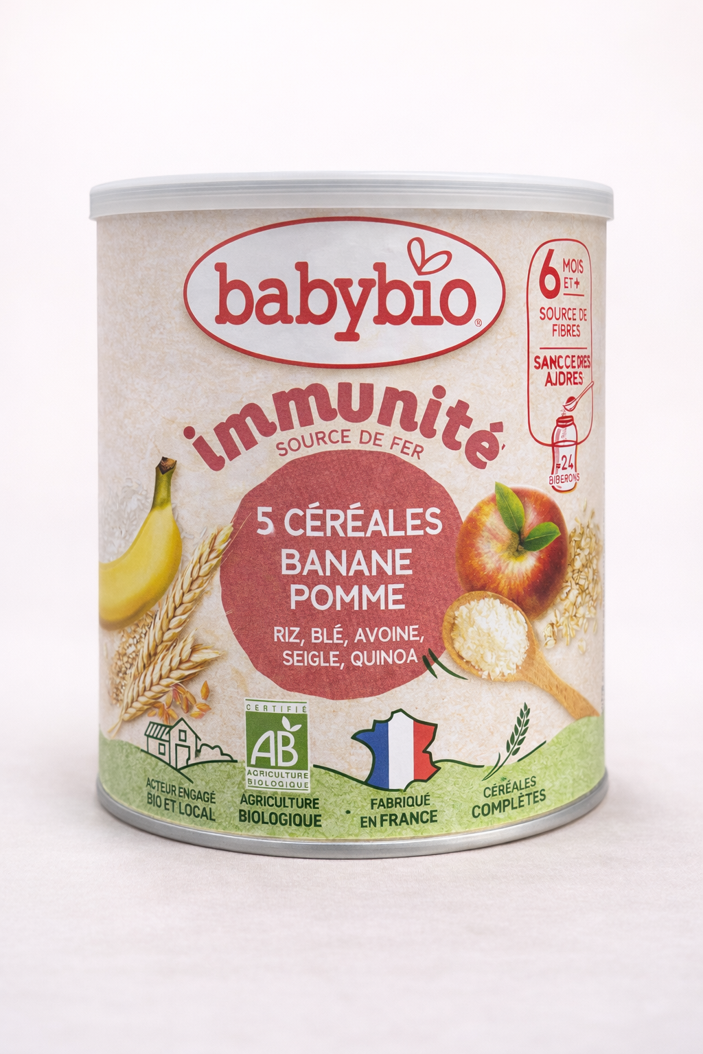 Babybio 5 Céréales Banane Pomme Bio – Dès 6 mois