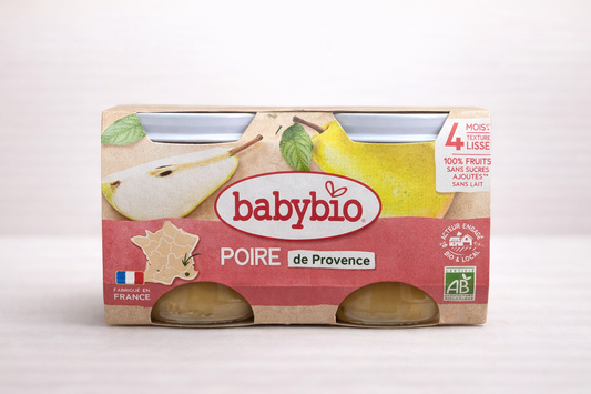 Babybio Poire de Provence Bio – Dès 4 mois (2 x 130 g)