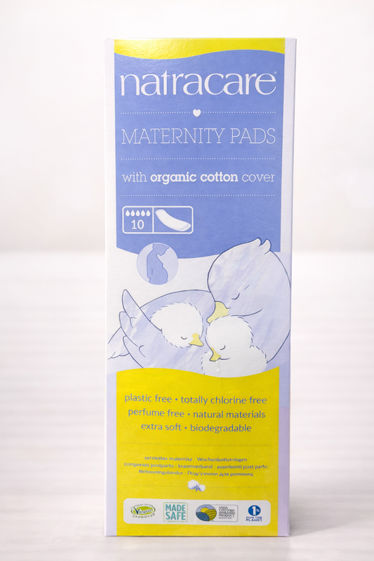 Natracare Maternity Pads – Serviettes Maternité avec voile en coton bio (x10)