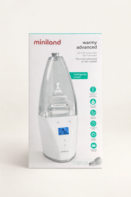 Miniland Warmy Advanced – Chauffe-biberon Intelligent 6-en-1 (Maison & Voiture)