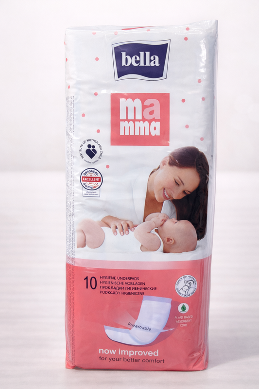 Bella Mamma – Alèses Hygiéniques Respirantes (10 pièces) – Cœur absorbant d’origine végétale