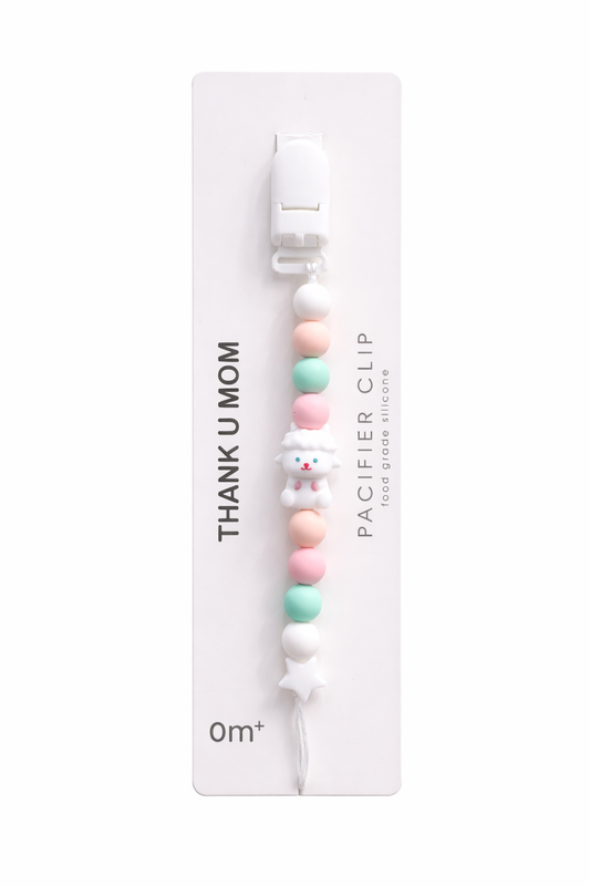 Attache-sucette en silicone alimentaire – 0 mois+