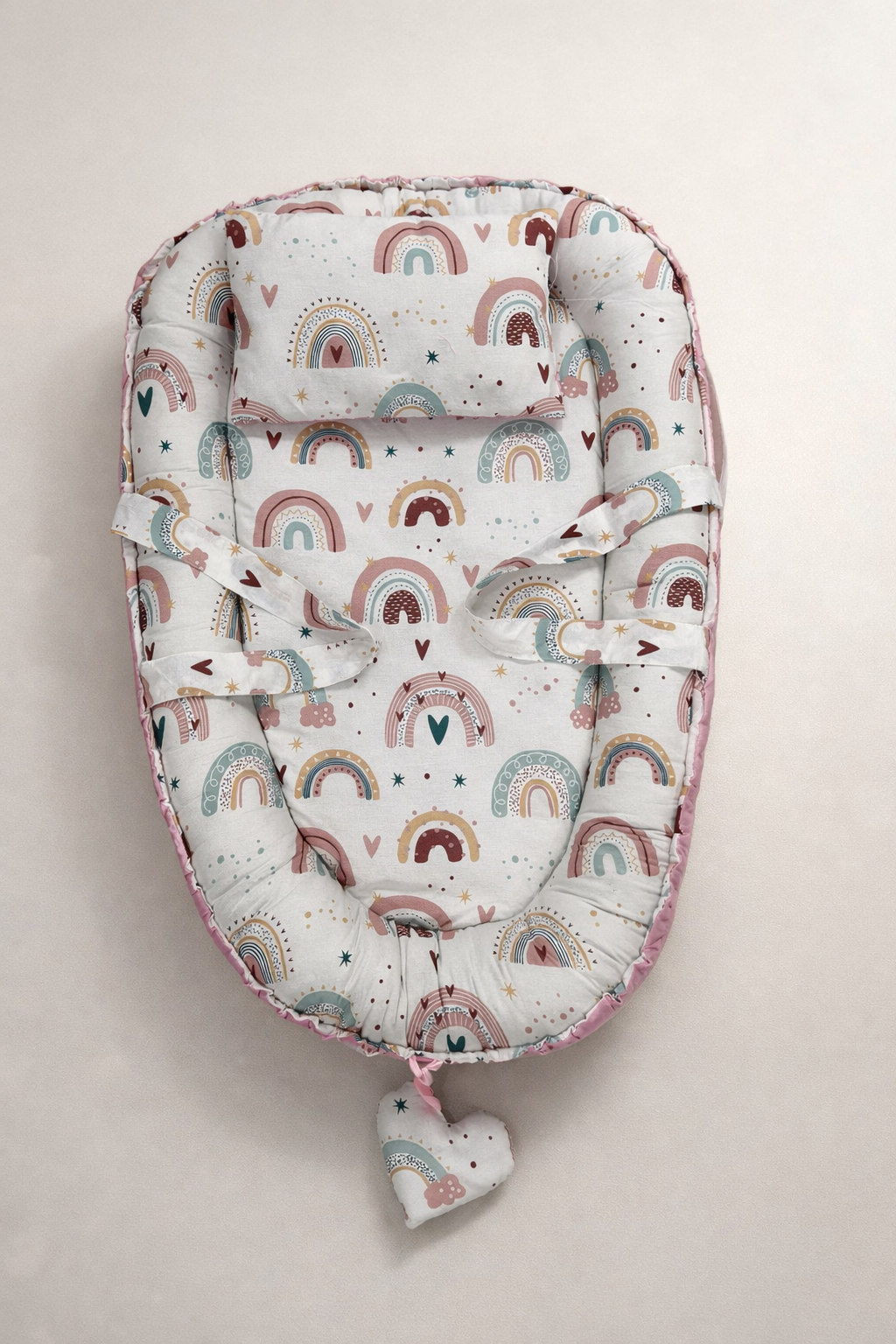 Nid Bébé couffin Cocon avec Coussin – Maintien Doux & Confort Sécurisant