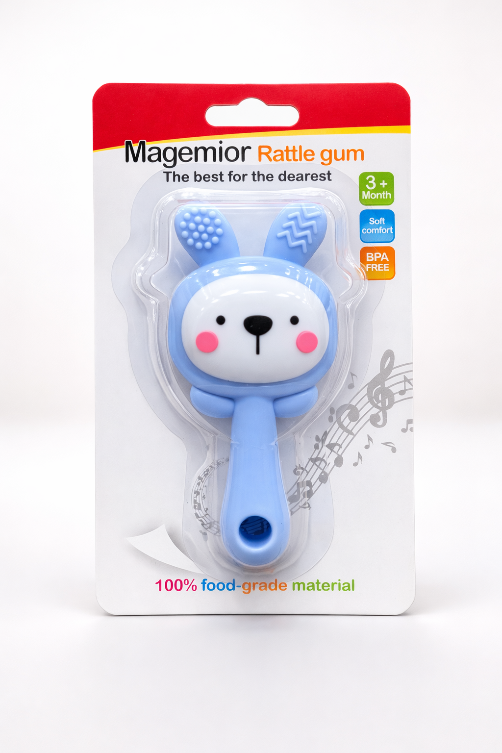 Magemior Hochet de Dentition – Rattle Gum 3+ Mois – BPA Free