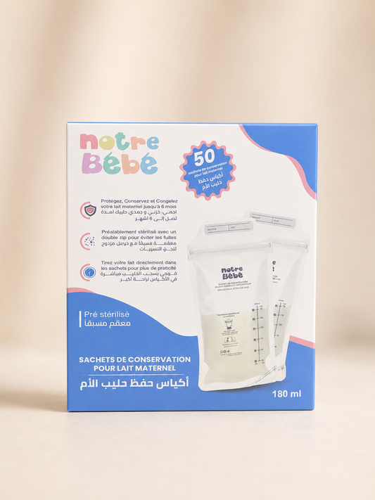 sachet de conservation lait maternelle 50 pieces notre bébé