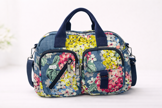 Sac à Langer Bébé Floral – Multipoches & Organisation Facile