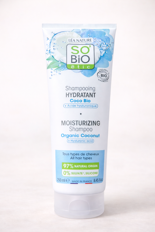 SO’BiO étic Shampooing Hydratant Coco Bio – 97% d’origine naturelle, sans sulfates ni silicone