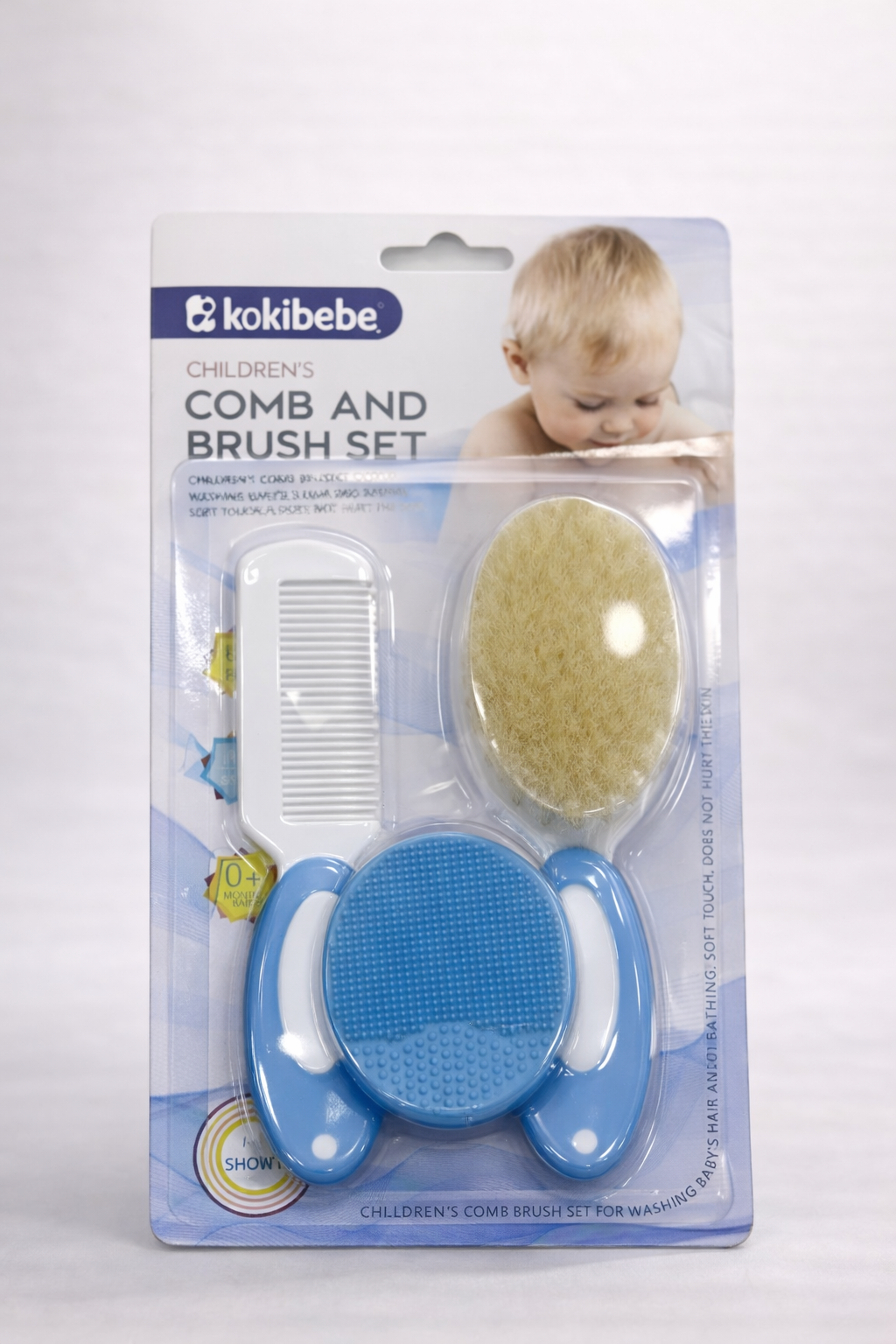 Kokibebe – Set brosse et peigne bébé 0m+ | Poils ultra doux