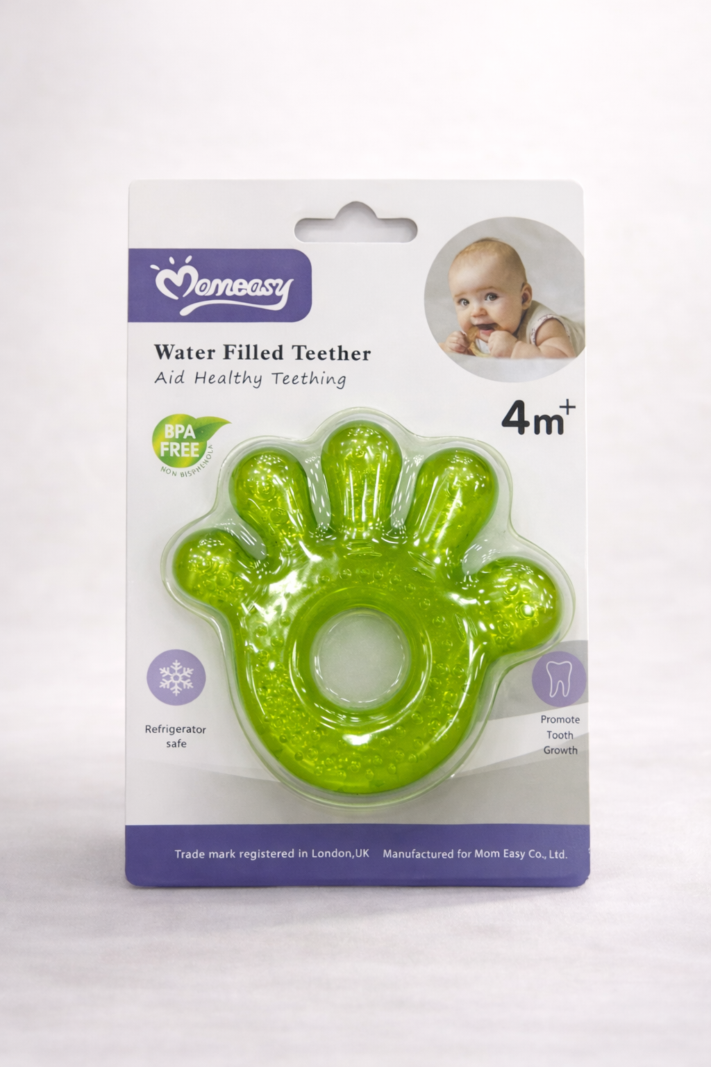 MomEasy – Anneau de dentition réfrigérant à eau 4m+ | Sans BPA