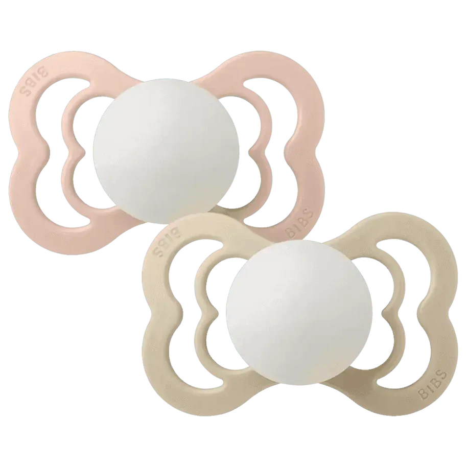 Lot de 2 Sucettes Bibs Supreme GLOW - Blush/Vanilla