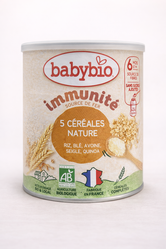 Babybio 5 Céréales Nature Bio – Dès 6 mois