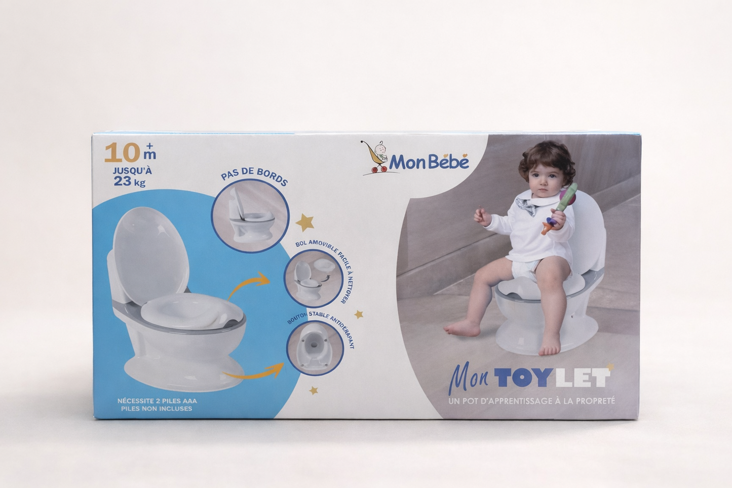 Mon Bébé pot de toilette – Pot d’apprentissage évolutif 10 mois+ (jusqu’à 23 kg)