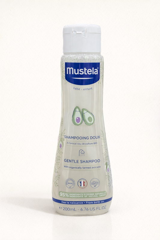 Mustela Shampoing Doux à l’Avocat Bio – Dès la Naissance, Cheveux & Cuir Chevelu Délicats (200 ml)