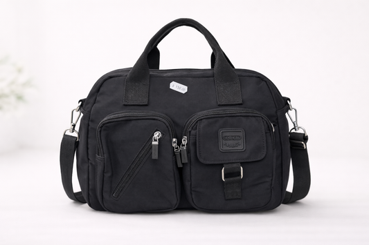 Sac à Langer Bébé Noir Multipoches – Élégant & Ultra Fonctionnel