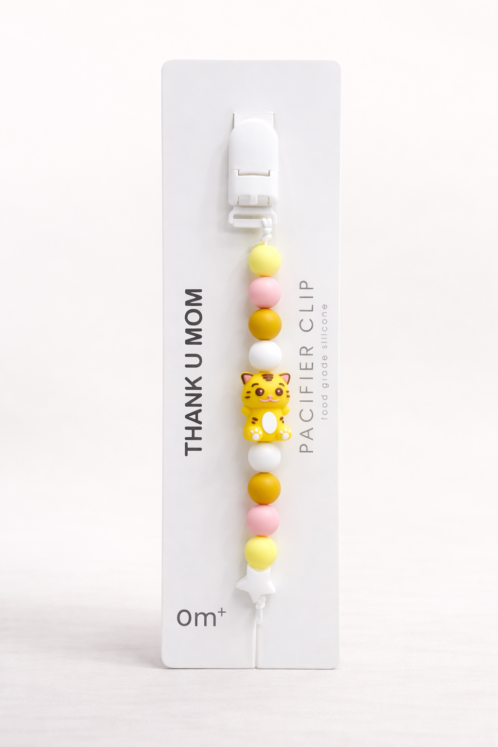 Attache-sucette en silicone alimentaire – 0 mois+