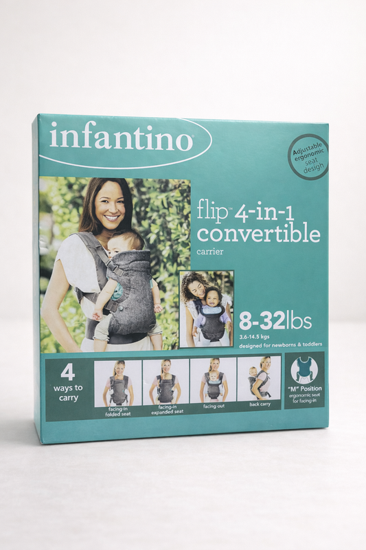 Infantino Flip™ 4-in-1 Convertible – Porte-Bébé Ergonomique 4 Positions (3,6–14,5 kg)