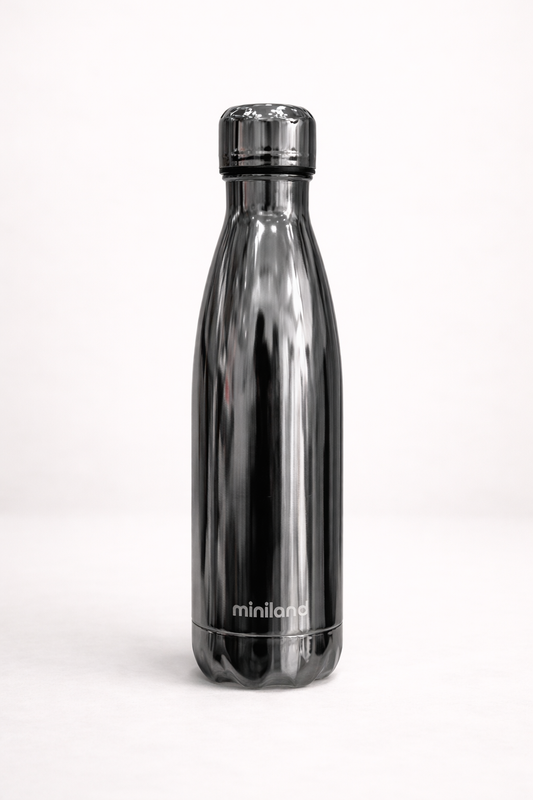 Miniland Gourde Isotherme Inox – Bouteille Thermique Réutilisable (Finition Métallisée)