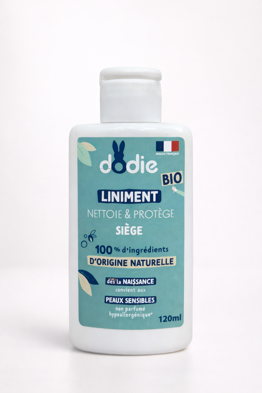 Dodie Bio Liniment Siège – 100% d’Ingrédients d’Origine Naturelle, dès la Naissance (120 ml)