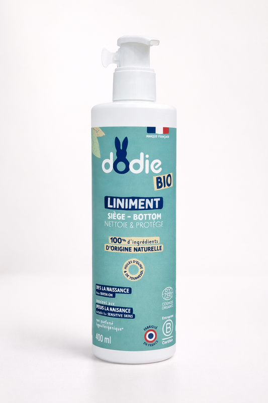 Dodie Bio Liniment 400ml – 100% d’Origine Naturelle, Certifié COSMOS Organic, Dès la Naissance