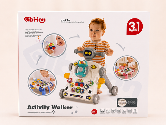 trotteur éducatif 3-en-1 Activity Walker ( gris / bleu / rose )