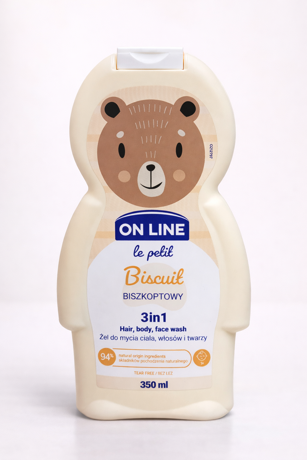 On Line Le Petit Biscuil 3-en-1 – Gel Lavant Cheveux, Corps & Visage (350 ml)