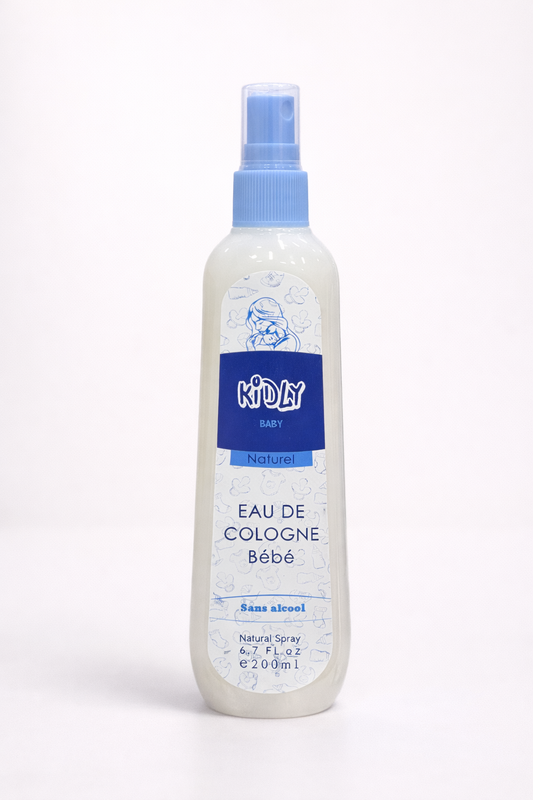 Kidy Baby Naturel Eau de Cologne Bébé – Sans Alcool (Spray 200 ml)