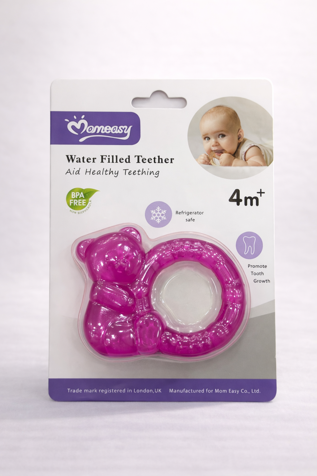 MomEasy – Anneau de dentition réfrigérant à eau 4m+ | Sans BPA