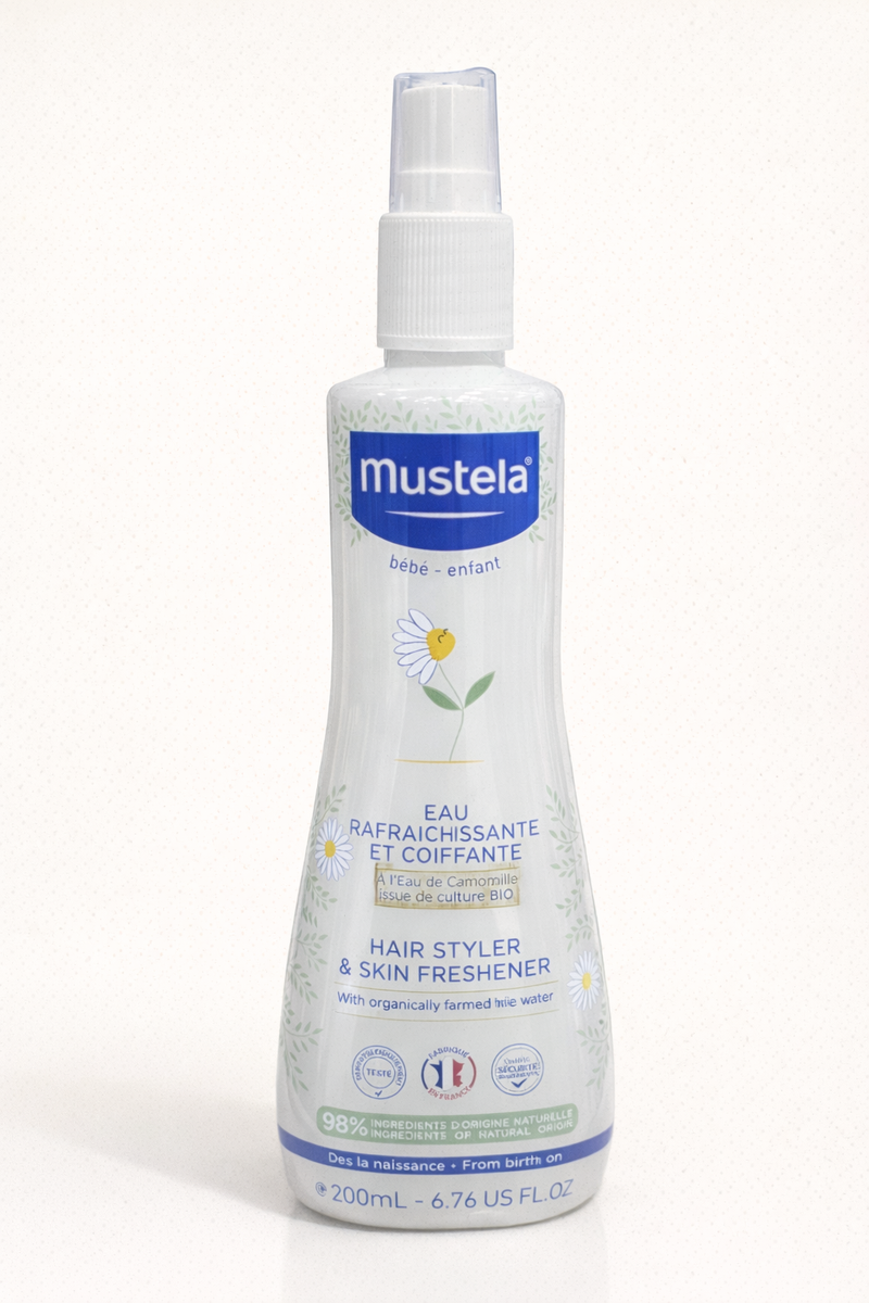 Mustela Eau Rafraîchissante & Coiffante Bébé – Camomille BIO | 98% d’Origine Naturelle – Dès la Naissance (200 ml)