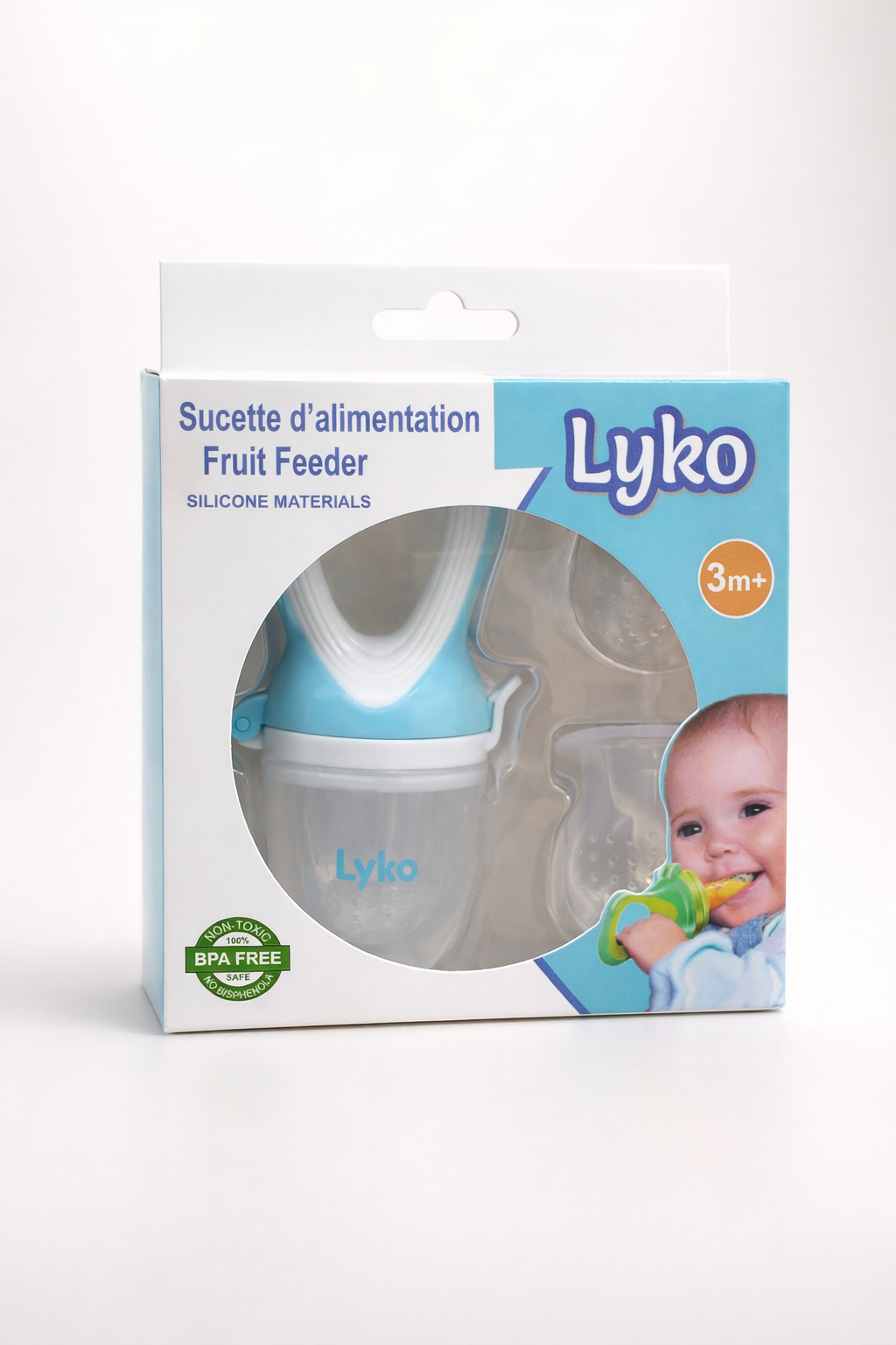 Lyko Sucette d’Alimentation 3m+ – Fruit Feeder en Silicone (BPA Free)