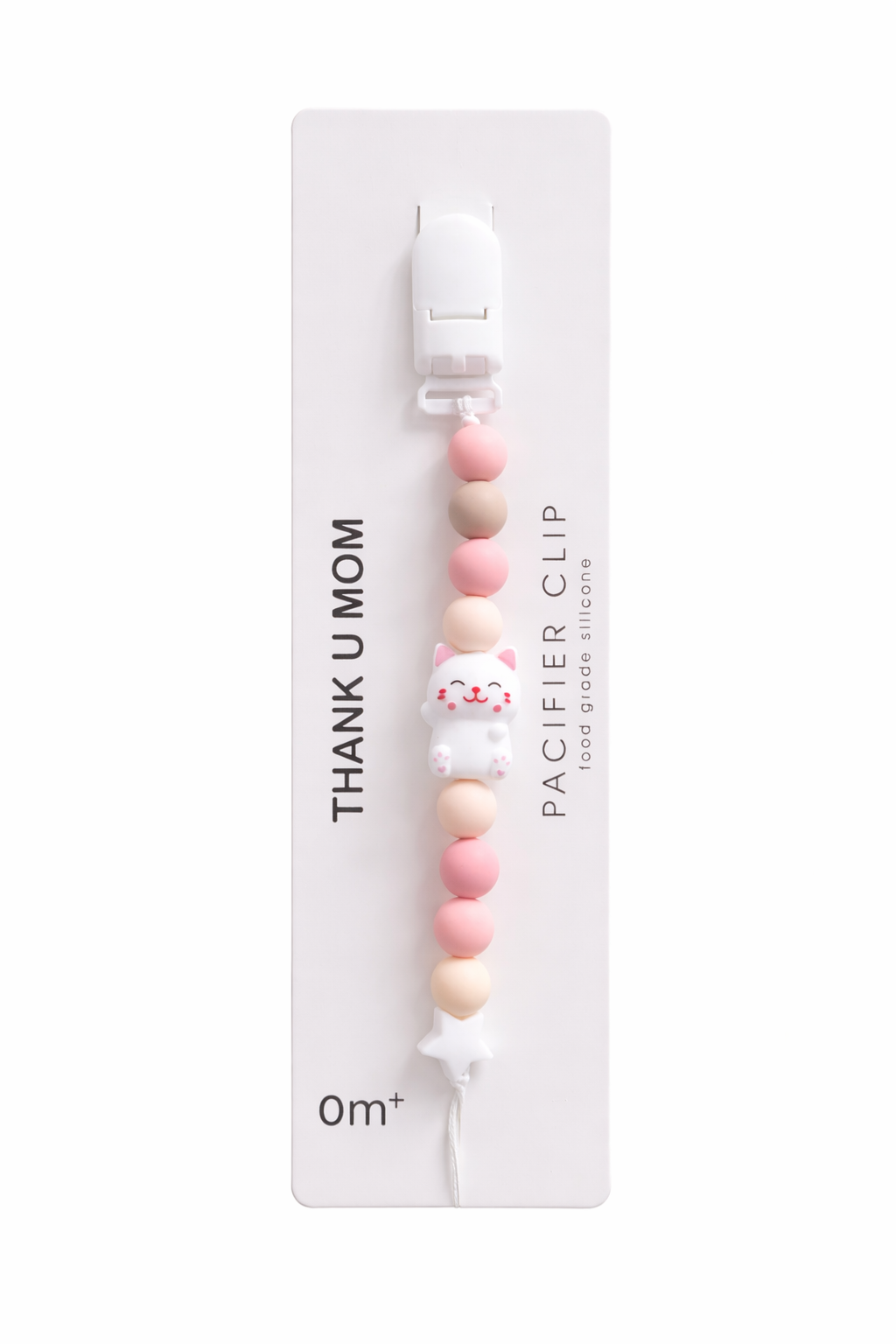 Attache-sucette en silicone alimentaire – 0 mois+