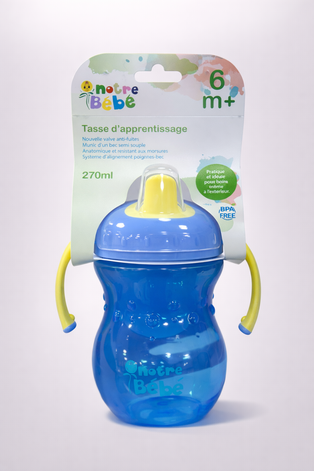 Notre Bébé Tasse d’Apprentissage 270 ml – Anti-Fuites, Sans BPA (6m+)