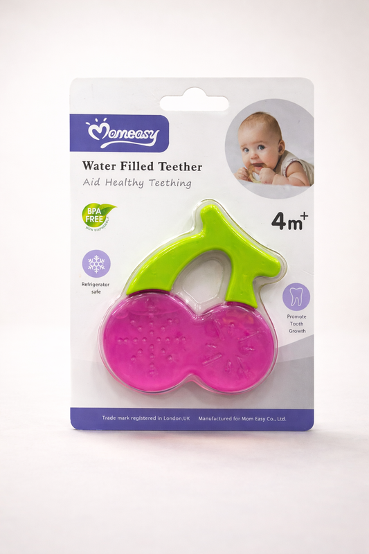 MomEasy Anneau de Dentition Réfrigérant Cerise – 4m+ – Sans BPA
