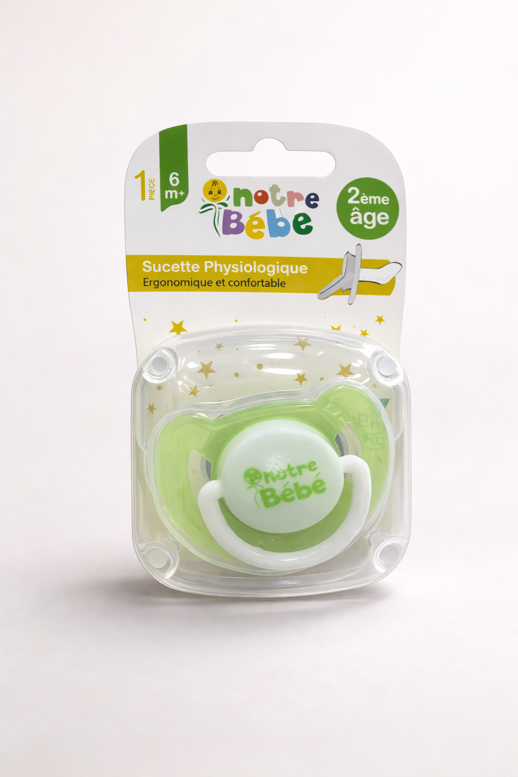 Notre Bébé Sucette Physiologique 6m+ – 2ème Âge (1 pièce)