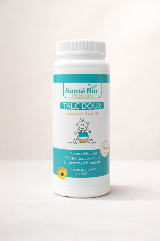 SANTÉ BIO –  Premium Talc Doux Bébés Et Adultes – 100g