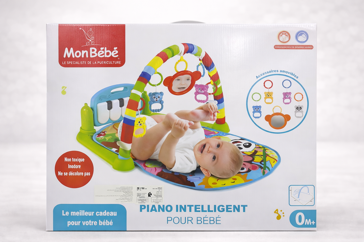 MonBébé Piano Intelligent pour Bébé – Tapis d’Éveil Musical (0M+)