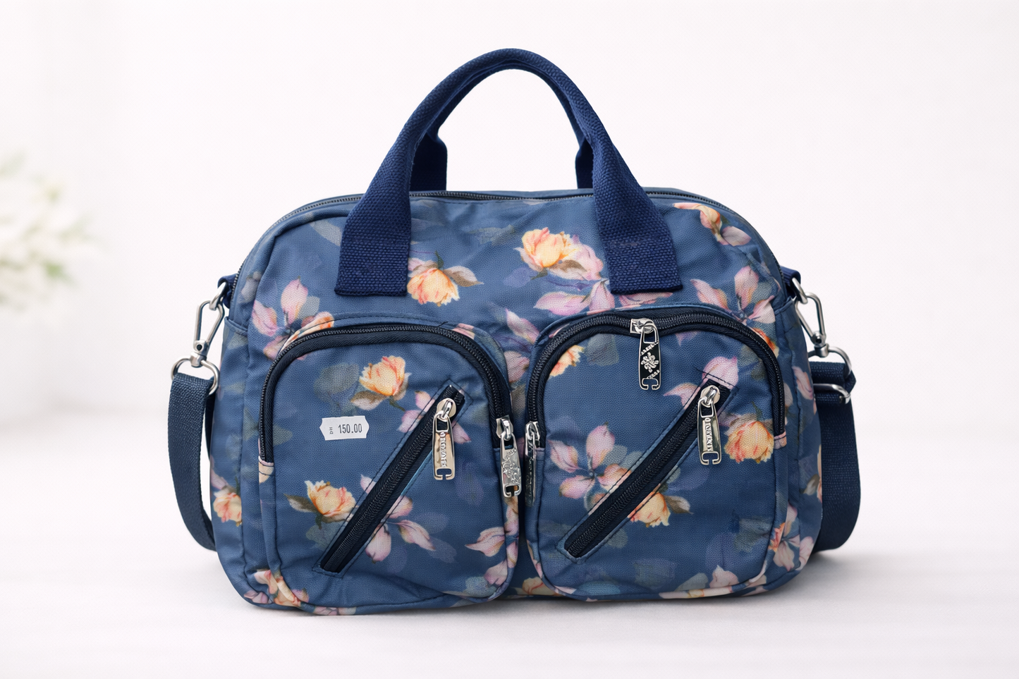 Sac à Langer Bébé Multipoches – Motif Floral & Organisation Quotidienne