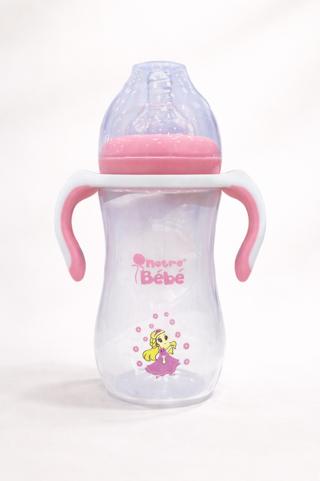 Notre Bébé Biberon Wide Neck 330ml – 6m+ avec Poignées & Système Anti-Coliques (BPA Free)