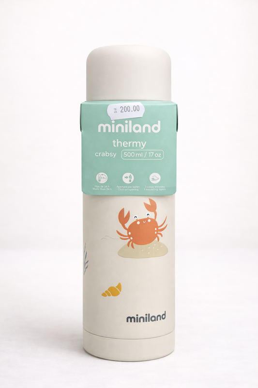 Miniland Thermy Crabs 500ml – Thermos Aliment Bébé Isotherme (17oz)